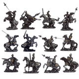 Middelalderlige ridder miniature figurer