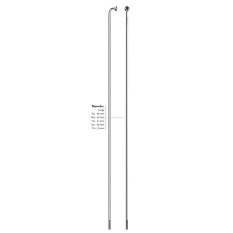 Sapim eger 13-216 leder rustfrit stål uden nippel (100 stk)