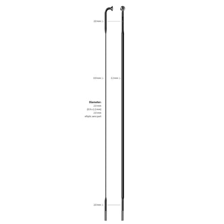 SAPIM SPAAK 14-262 CX-RAY PLAT Sort med Nippel (20st)