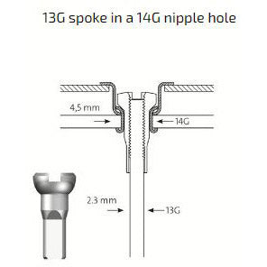 Sapim Spaak Trade Nipple Spaak-13 Velg-14 Zilv. (500st)