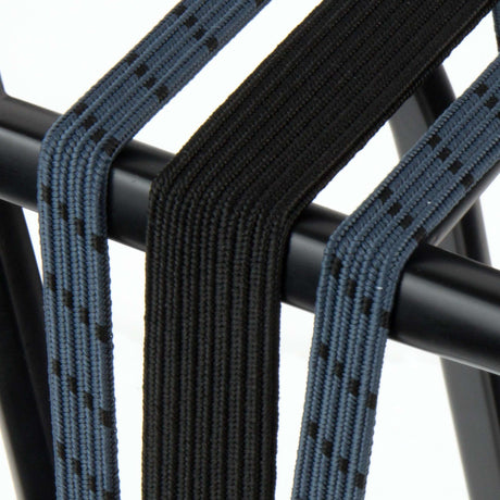Widek b.v. widek øjenbind 1x24 mm. sort. 2x12 mm. blå-grå med sorte stålplader på kort (54 cm.)