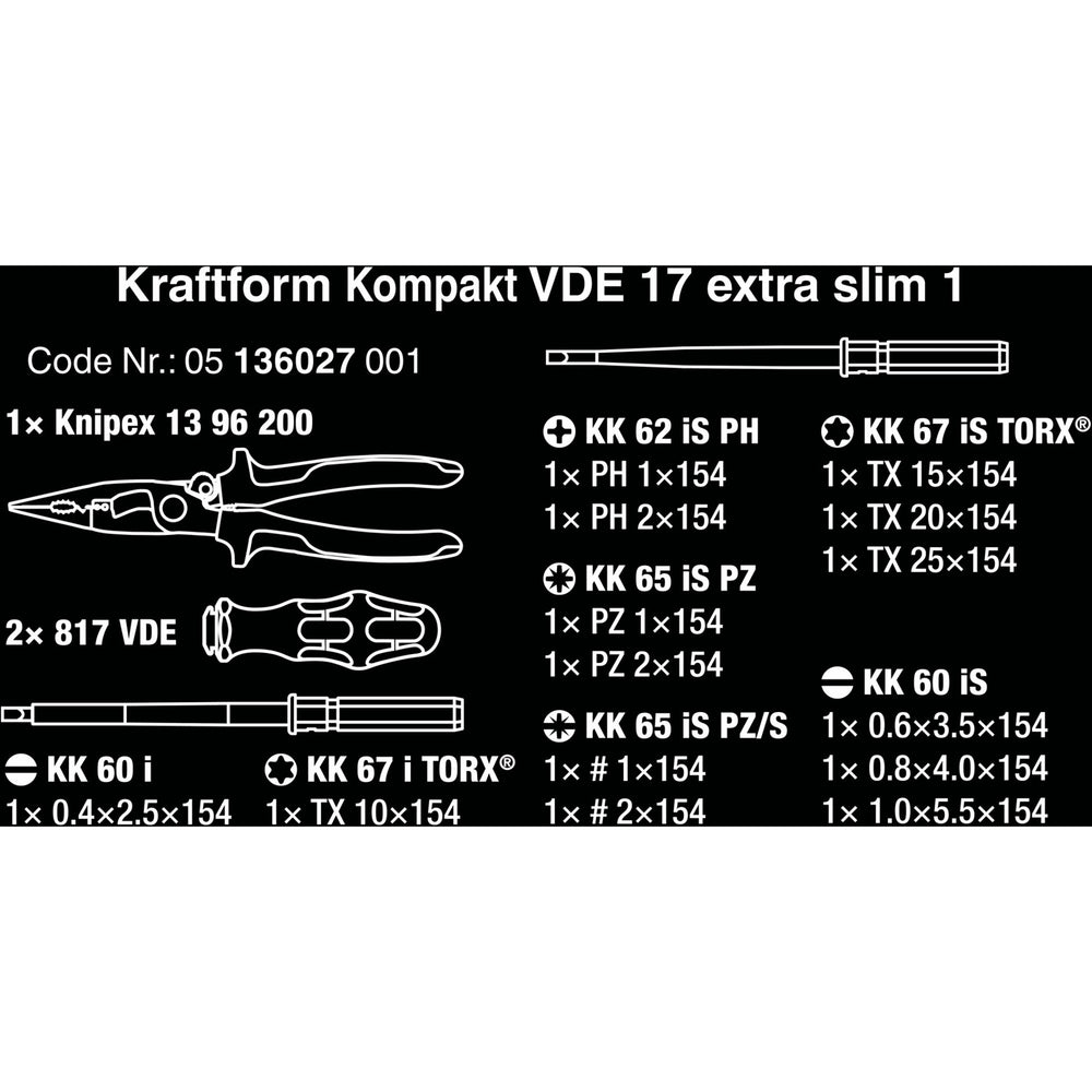 WAA Kraftform Kompakt vde 17 Extra Smart 1, 16-delt