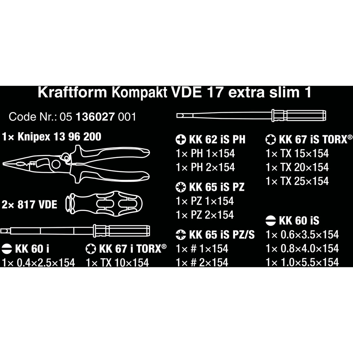WAA Kraftform Kompakt vde 17 Extra Smart 1, 16-delt
