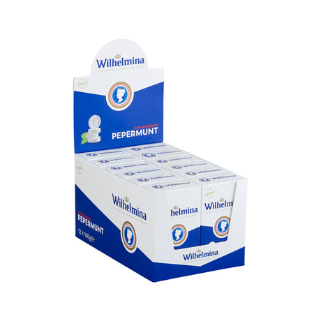 Wilhelmina pebermynte vegansk æske (12x 100gr)