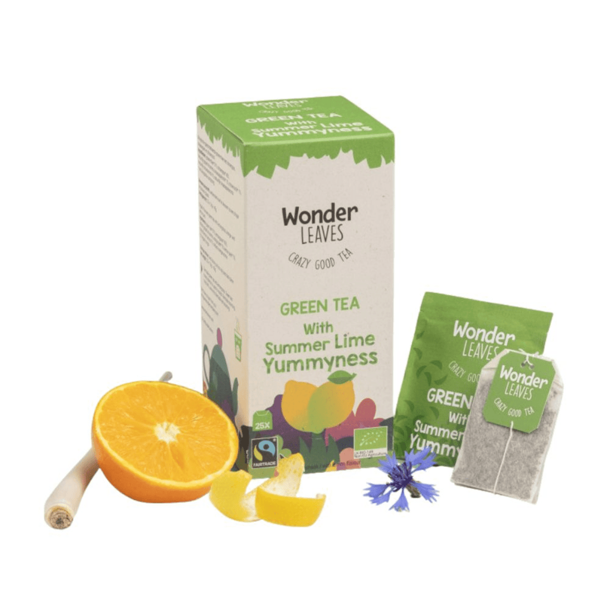Wonder leaves økologisk ft grøn te lime (25x 1,8gr)