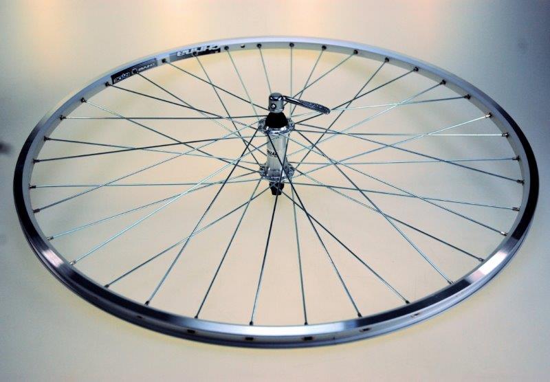 Forhjul 26x1 3 8 aluminium sølv dropout