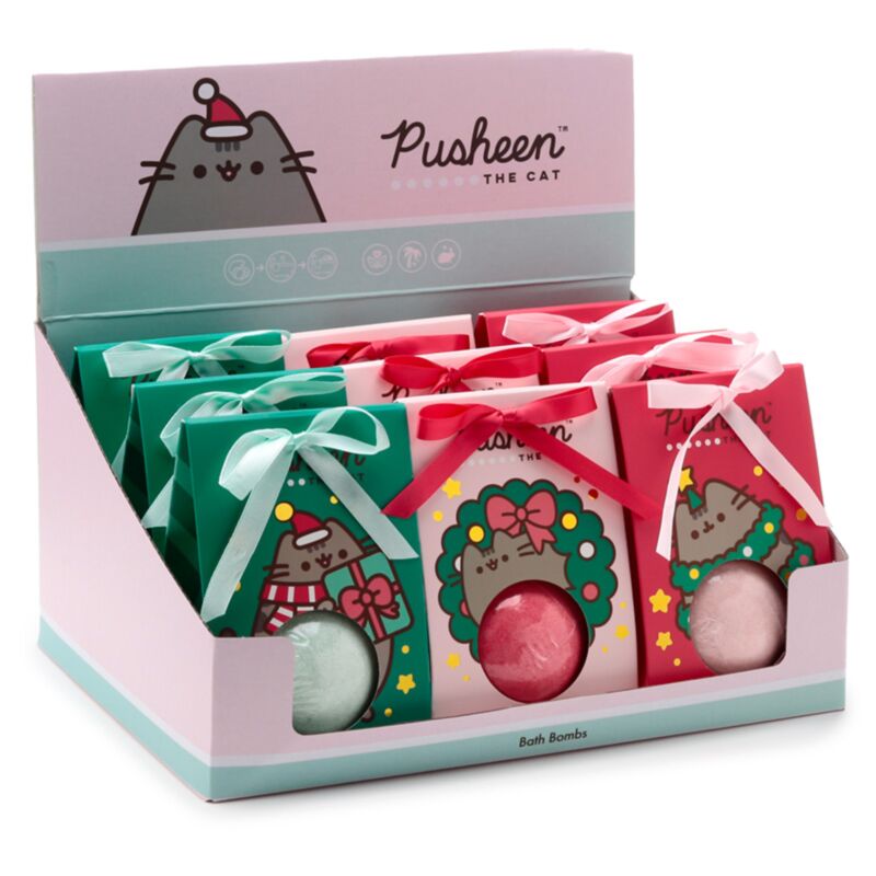 Union badebombe gaveæske - christmas pusheen the cat
