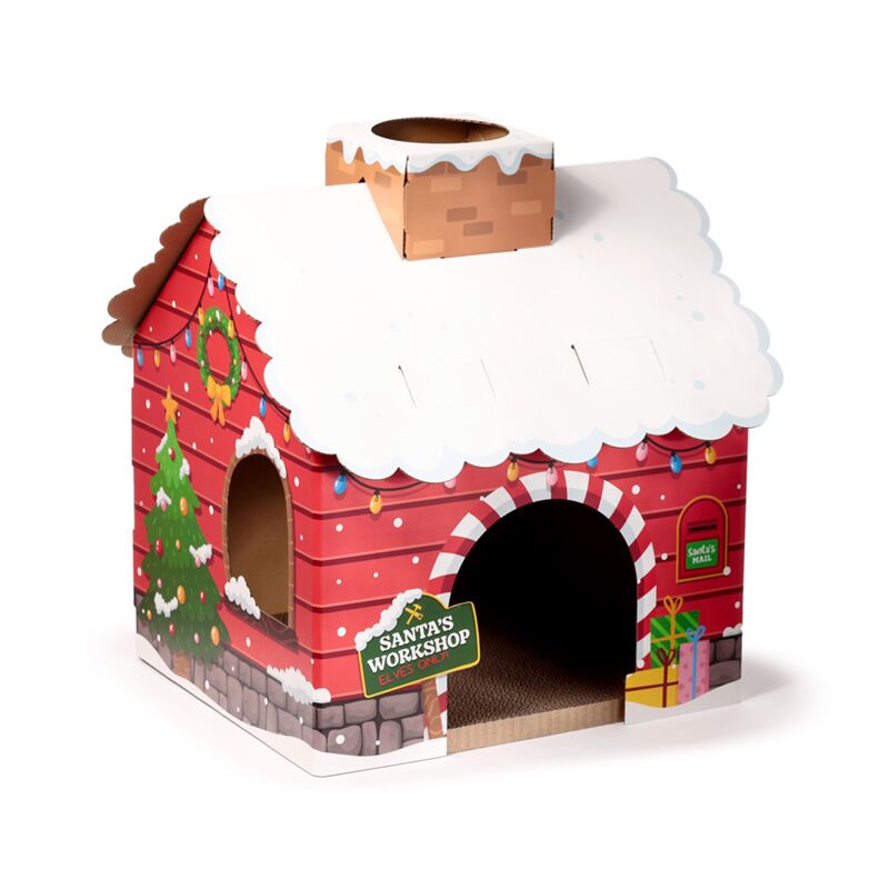 Abi Christmas cave Christmas 100% pap kattelegehus