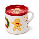 Christmas bager street porcelæn krus coaster sæt