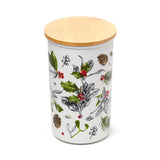 Jule vinter botanicals rpet bambus opbevaringskrukke