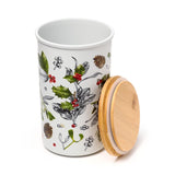 Jule vinter botanicals rpet bambus opbevaringskrukke