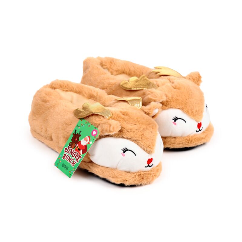 Jingle rensdyr hjemmesko (unisex one size)