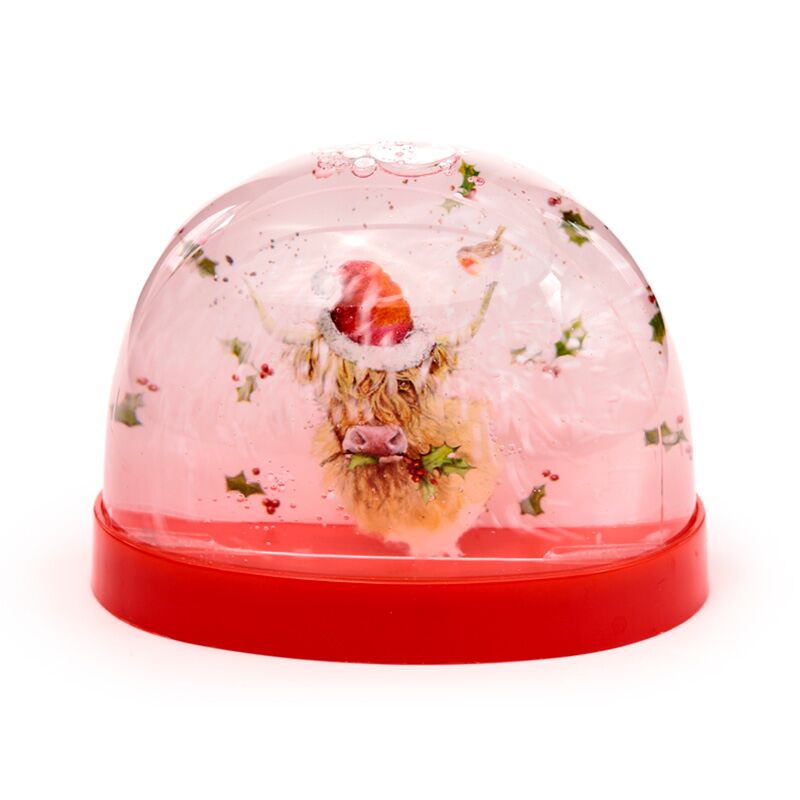Christmas jan pashley highland cow stor glitter snekugle