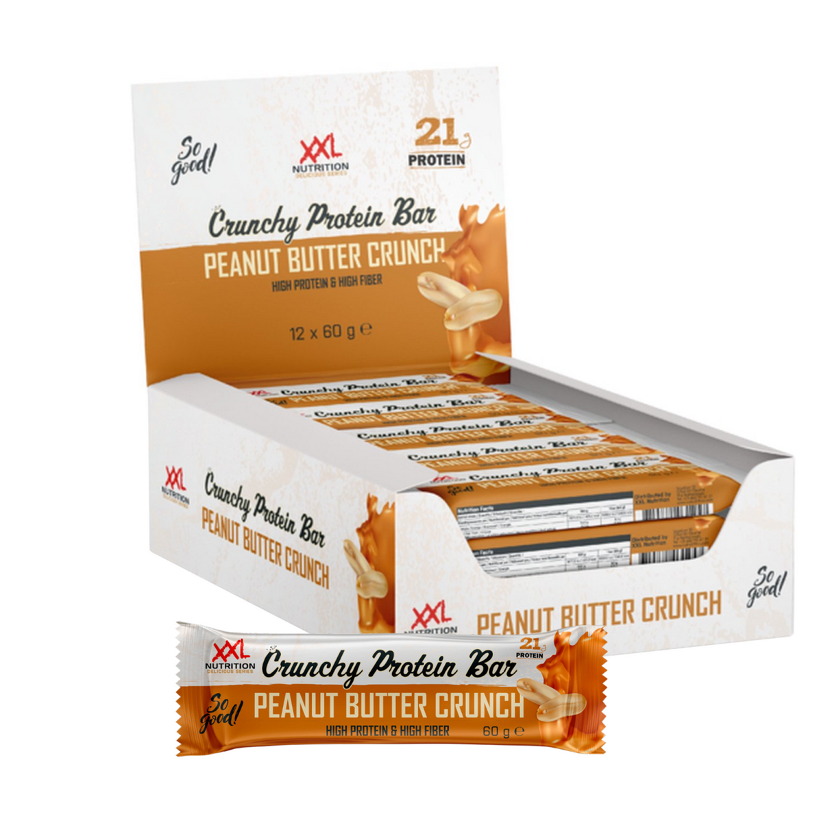 Xxl nutrition crunchy protein bar peanut butter crunch (12x 60gr)