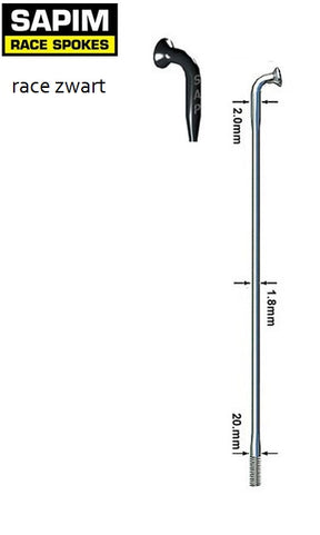 Spaken 14-268 Rustfrit stål racing sort 14 15 dB