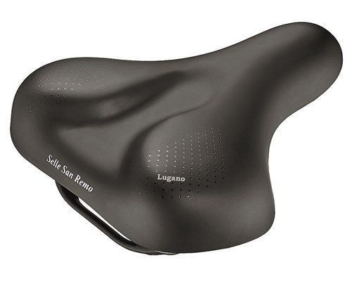 Saddle Selle San Remo Lugano Vacuum Handle Black (kort)