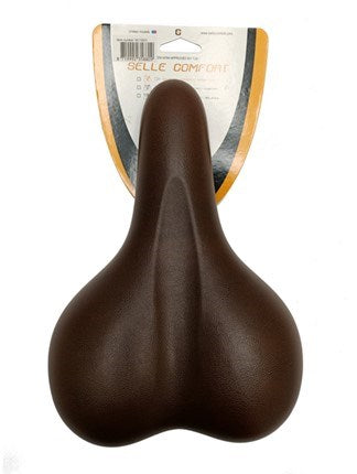 Selle komfortsadel sporty brun gel