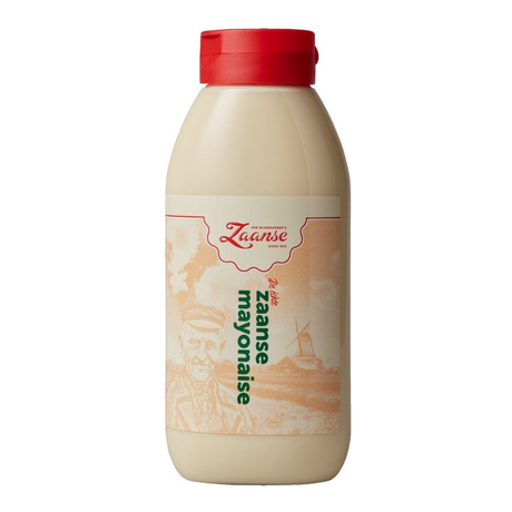 Van Wijnens Zaanse Zaanse mayonnaise squeeze flaske ovenfra og ned (750 ml)