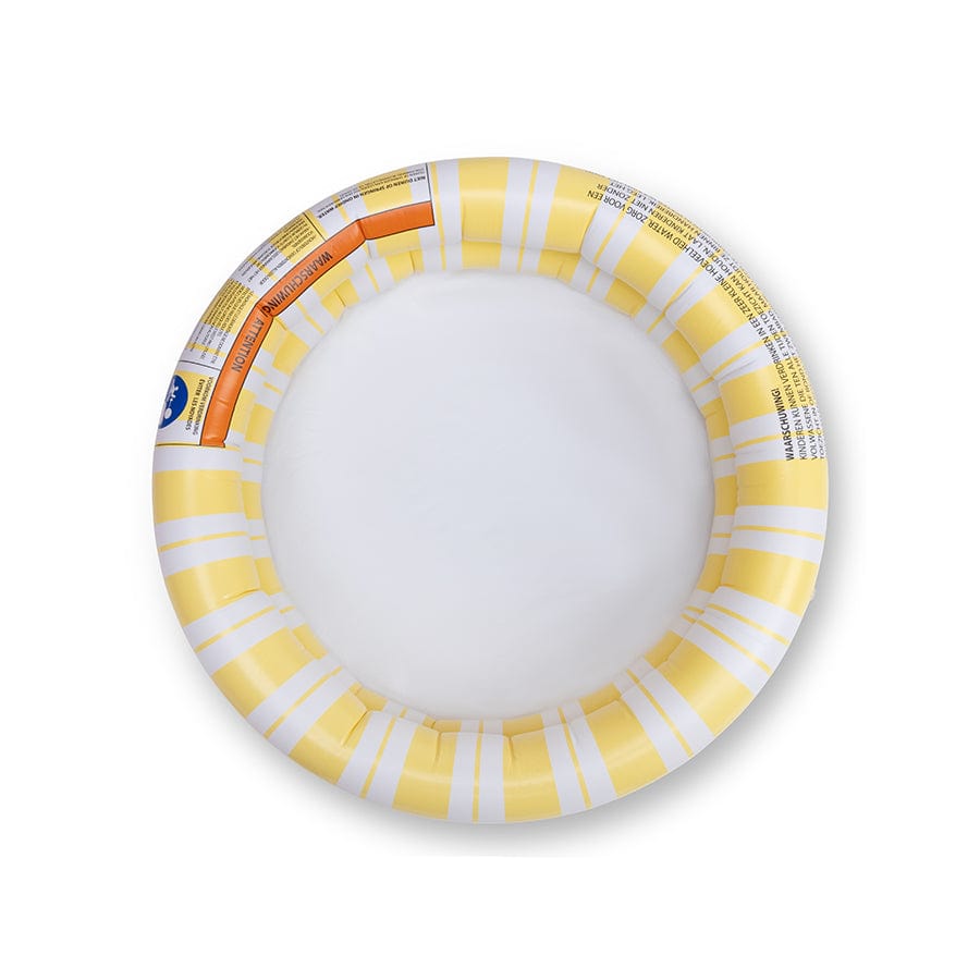 Stribet lyksalighed | gul hvid babypool ø 60 cm