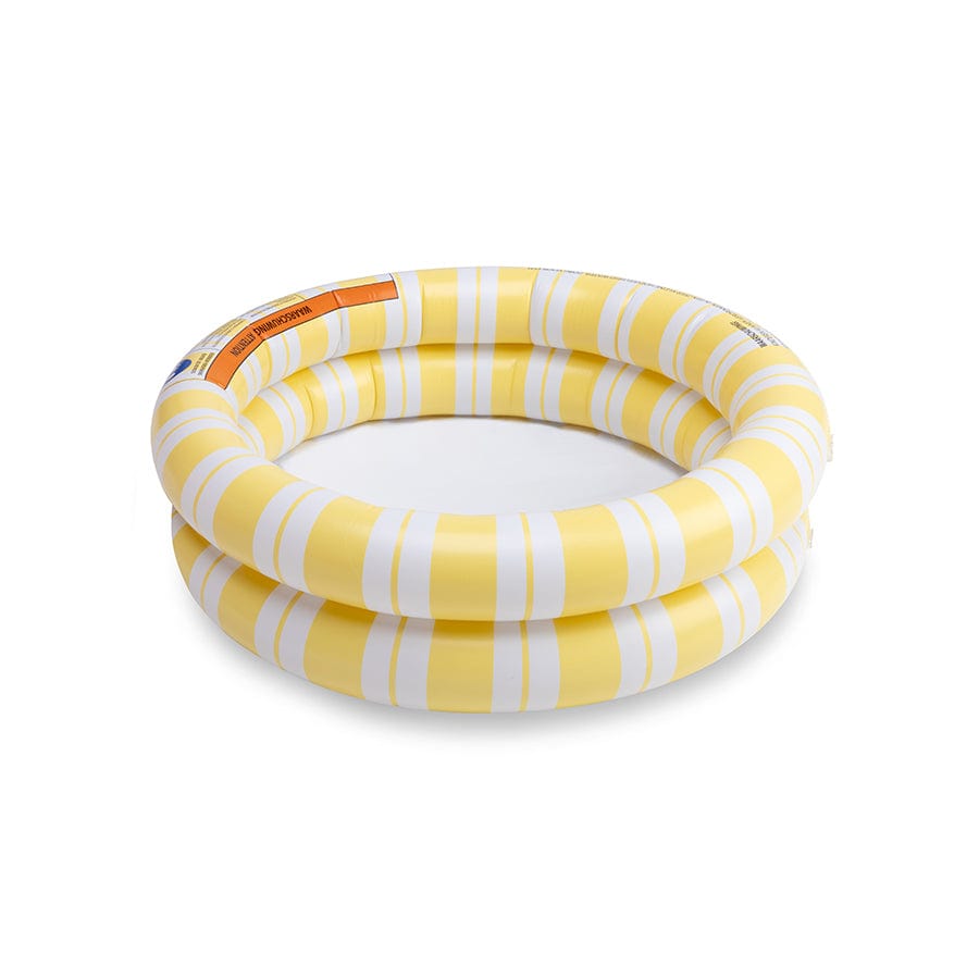 Stribet lyksalighed | gul hvid babypool ø 60 cm