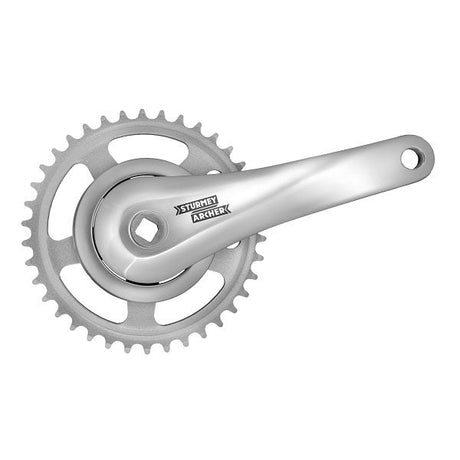 Sunrace - Sunrace Cranket 38T krumtaplængde 170 mm. Sølv aluminiumsopeløs. 92 mm dækning. -8 mm dybde
