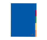 Kangaro tab a4 vindue pp 120 mikron assorteret 23 huller 5-delt<br>