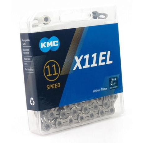 KMC Bicycle Chain X11el Silver 118 Schakels