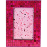 Home styling fotolijst 20x15cm met spiegelmozaiã«k roze