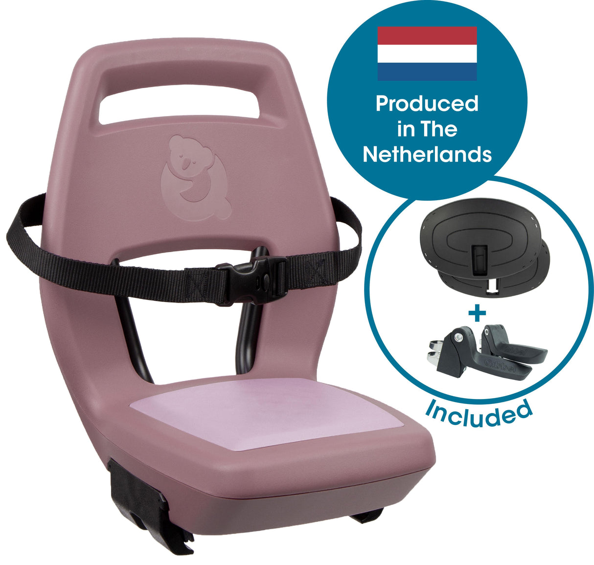 Qibbel bagsæde junior 6+ bagagebærer pink