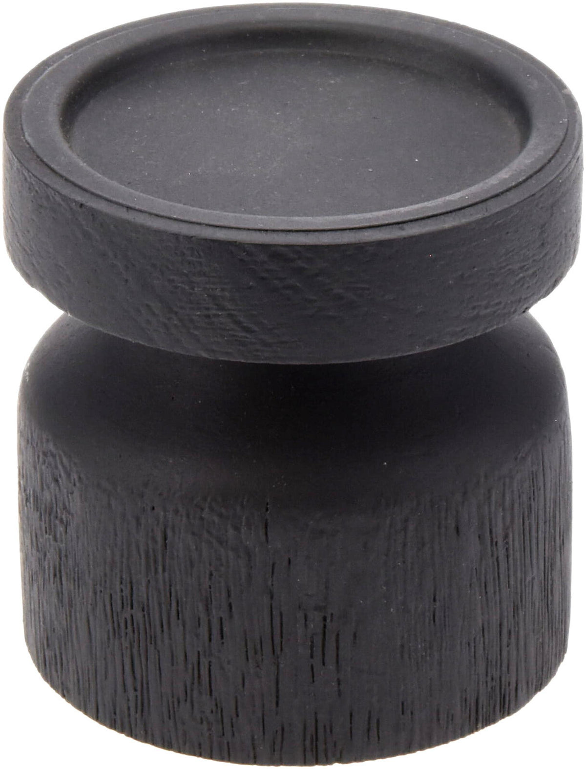 Home styling lysestage træ sort 10cm til søjle lys