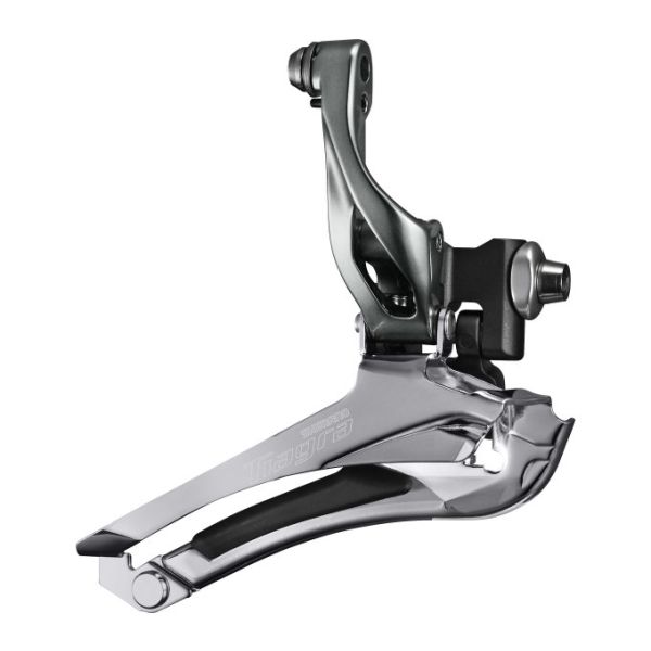 Shimano forskifter 2 x 10-gears Tiagra FD-4700 nedtræk - påsvejst 61-66° - 46-53t - sort sølv