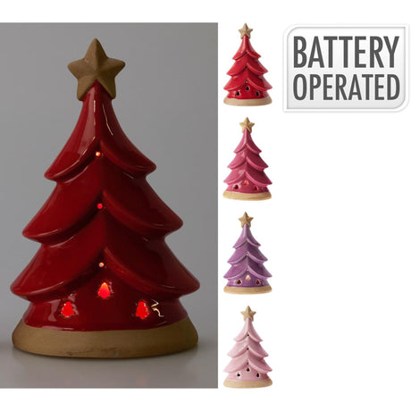 Home styling kerstboom led 22cm 4 assorti