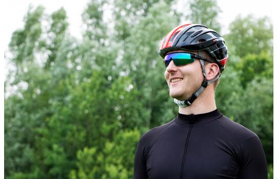Trivio - cykelbriller hadley rød hvid med 2 ekstra linser