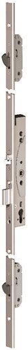 Abloy el466 sikkerhedspanik flerpunktslås | enkeltsidet håndtag styret | selvlåsende | skg*** | dm35mm | pc92mm | frontplade rustfrit stål 24x2000mm u-formet | 12 24v dc | dr 1+2+3+4 - 10037688