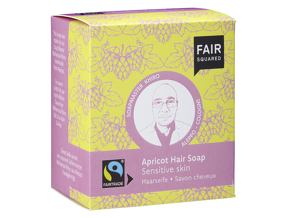 Fair firkantet shampoobar - følsom abrikos - 2 stk