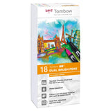 Tombow • penselpen abt dobbelt penselpen 18x sekundære farver