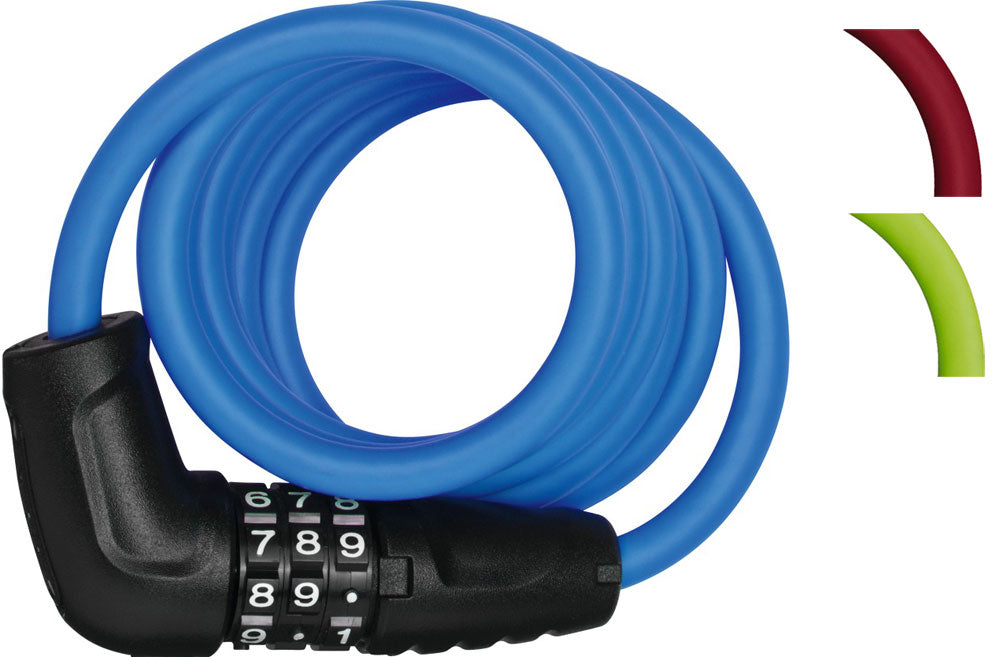 Abus Number Spiral Cabal Lock 150 cm rød