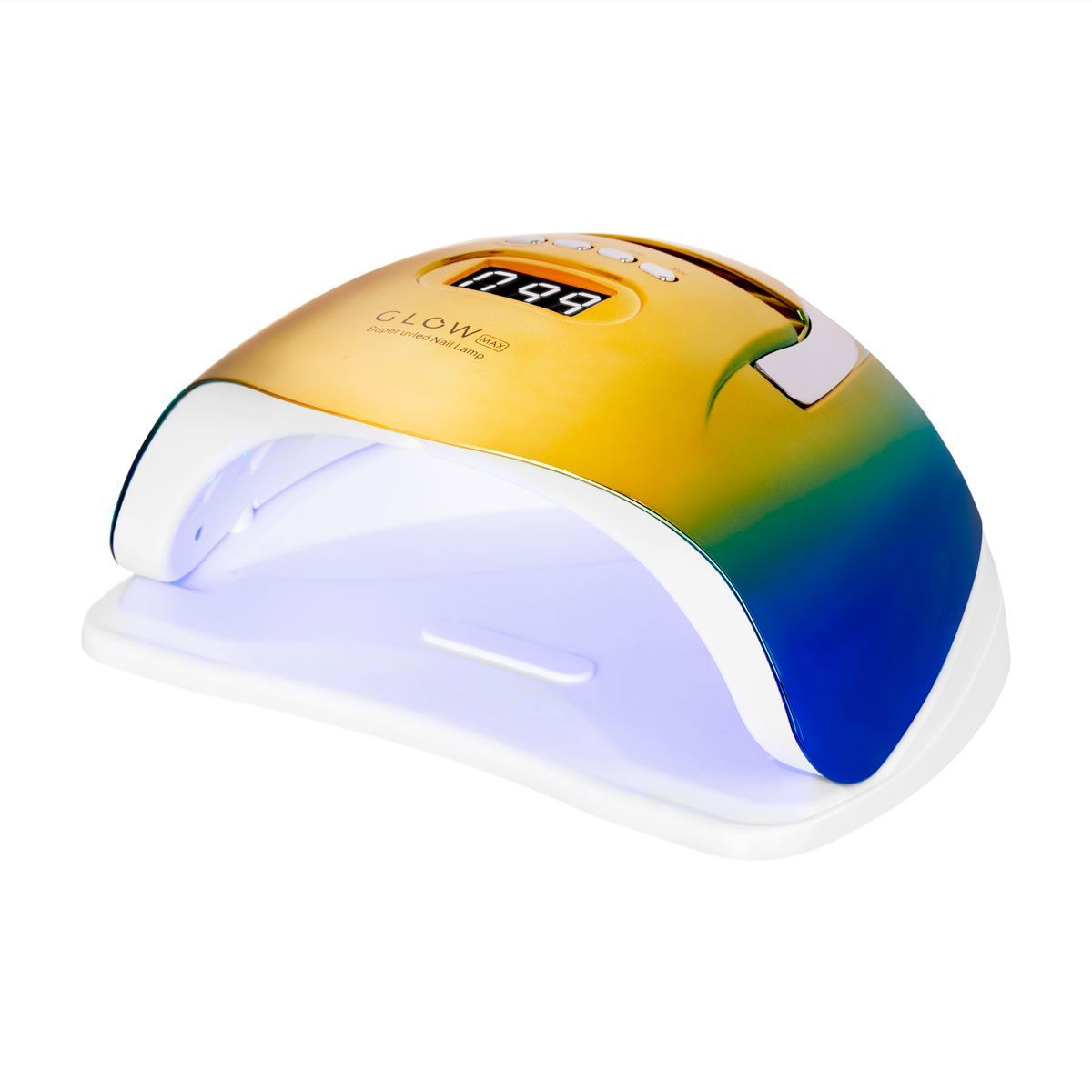 Glød f2 zn UV LED-lampe dobbelt 220W metallisk guldblå