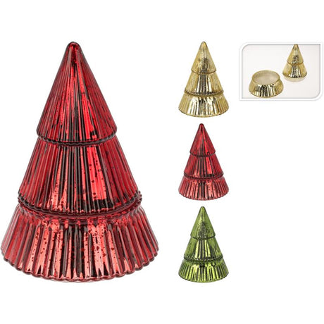 Homestyling duftlys i juletræsglas med låg