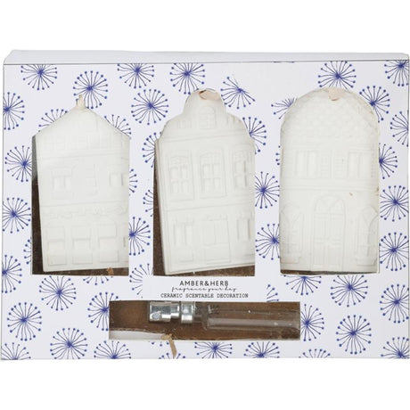 Home styling duft sæt 3-delt delft blå
