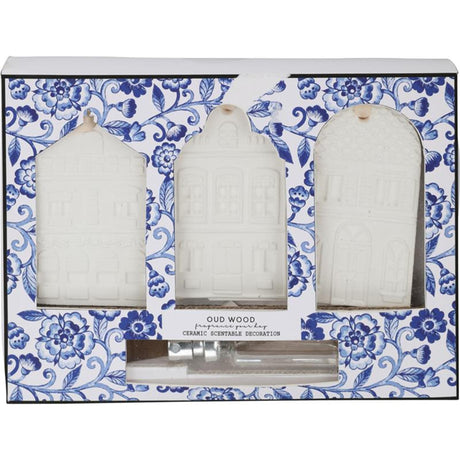 Home styling duft sæt 3-delt delft blå