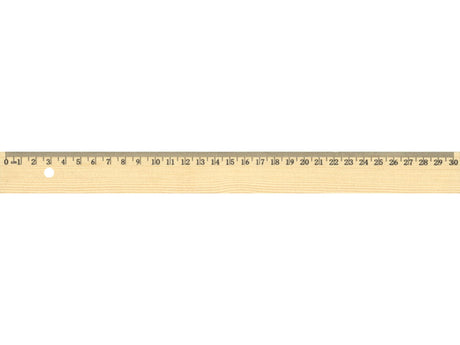 Kangaro lineal 30cm træ med metalindlæg ulakeret