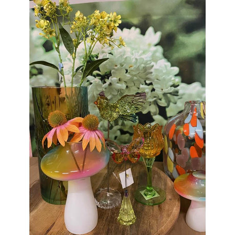 Cozydecor vase regnbueglas dia8,5x17cm