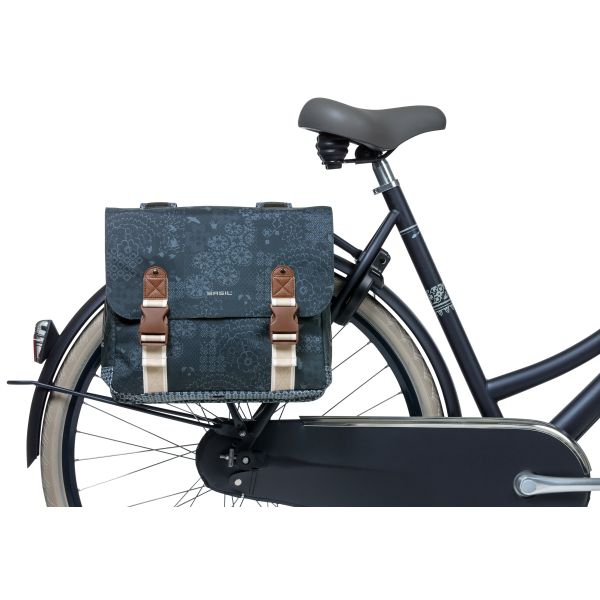 Basil Boheme dobbelt cykelpose - blå