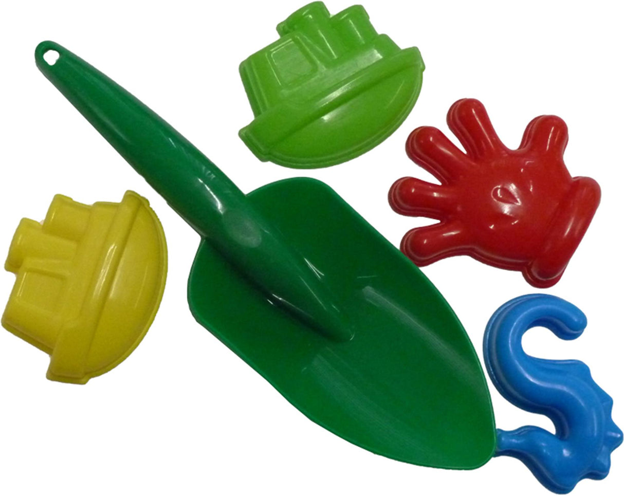 Adriatic scoop 26cm med 4 sandforme i en netpose