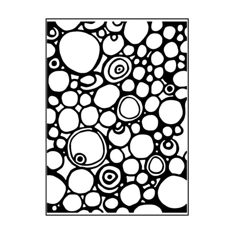 Carabelle studio • prægningsskabelon 10,8x14,6cm cirkler og prikker