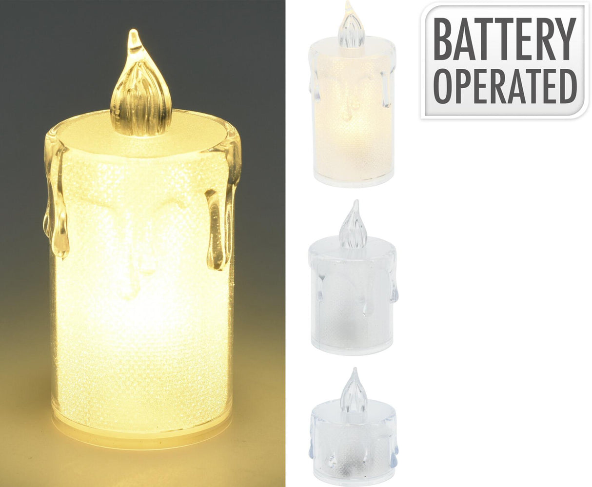 Home styling lys plast LED på batteri sæt med 3 stk