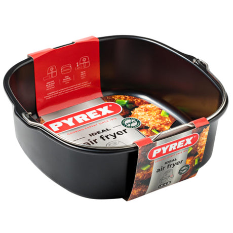 Pyrex airfryer vierkante schaal plat carré 22x21x7,5cm