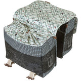 Basil Bohème Double Bicycle Bag - Black - 35L - Vand -repellent - Kunstindlæringsdetaljer