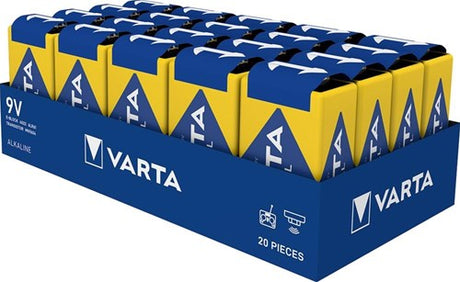 Alkaline varta industrial pro batteri e 9v bakke(20) - 3015383